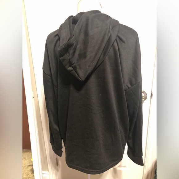 Bebe Black Hoodie with Rhinestone Logo - Picture 4 of 7